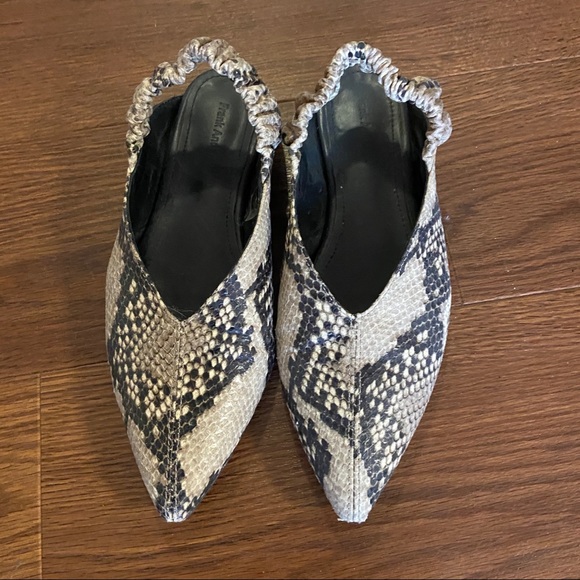 FRANK AND OAK snake print sling-backs - Picture 1 of 3